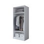 Hanah Home Armario Blanco con Puertas Recubiertas de Membrana